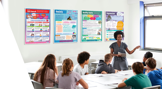 Mental Health posters in the classroom